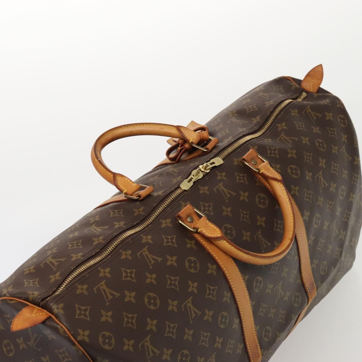 Louis Vuitton Keepall 60 Brown Canvas Travel Bag (Pre-Owned) Size ONE SIZE - 4 Thumbnail