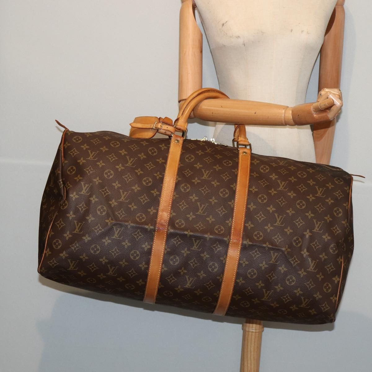 Louis Vuitton Keepall 60 Brown Canvas Travel Bag (Pre-Owned) Size ONE SIZE - 7 Thumbnail