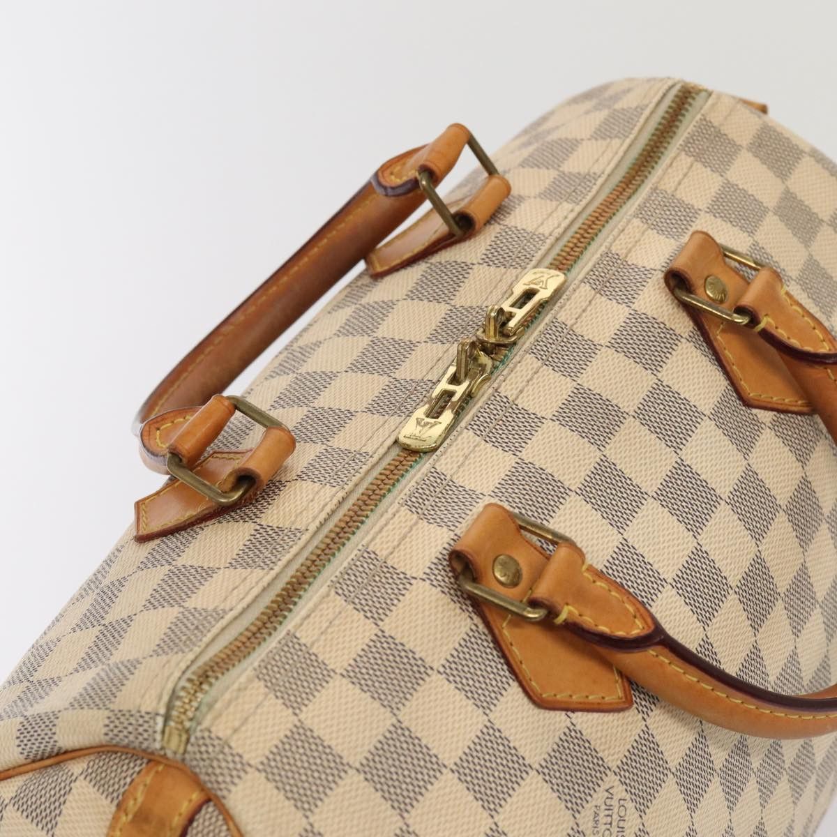 Louis Vuitton Speedy Bandoulière 30 White Canvas Handbag (Pre-Owned) Size ONE SIZE - 4 Thumbnail