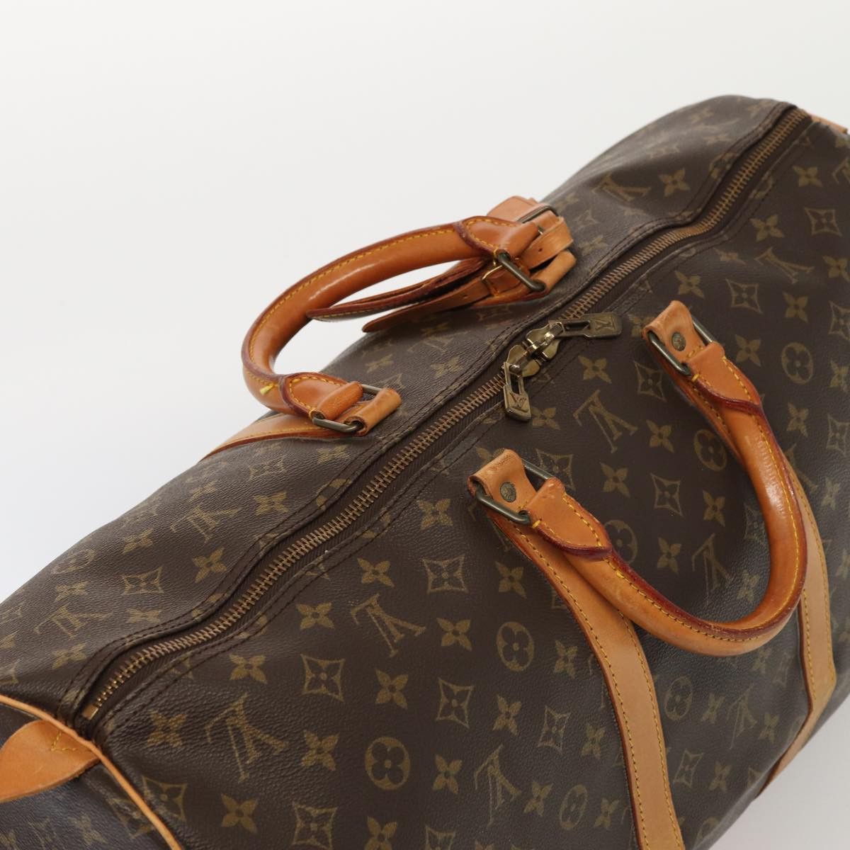 Louis Vuitton Keepall 55 Brown Canvas Travel Bag (Pre-Owned) Size ONE SIZE - 4 Thumbnail