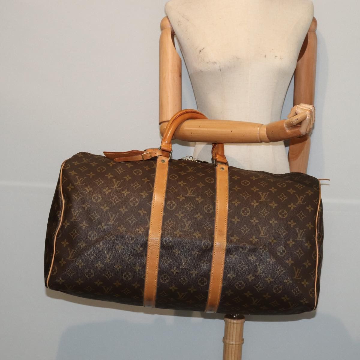 Louis Vuitton Keepall 55 Brown Canvas Travel Bag (Pre-Owned) Size ONE SIZE - 8 Thumbnail