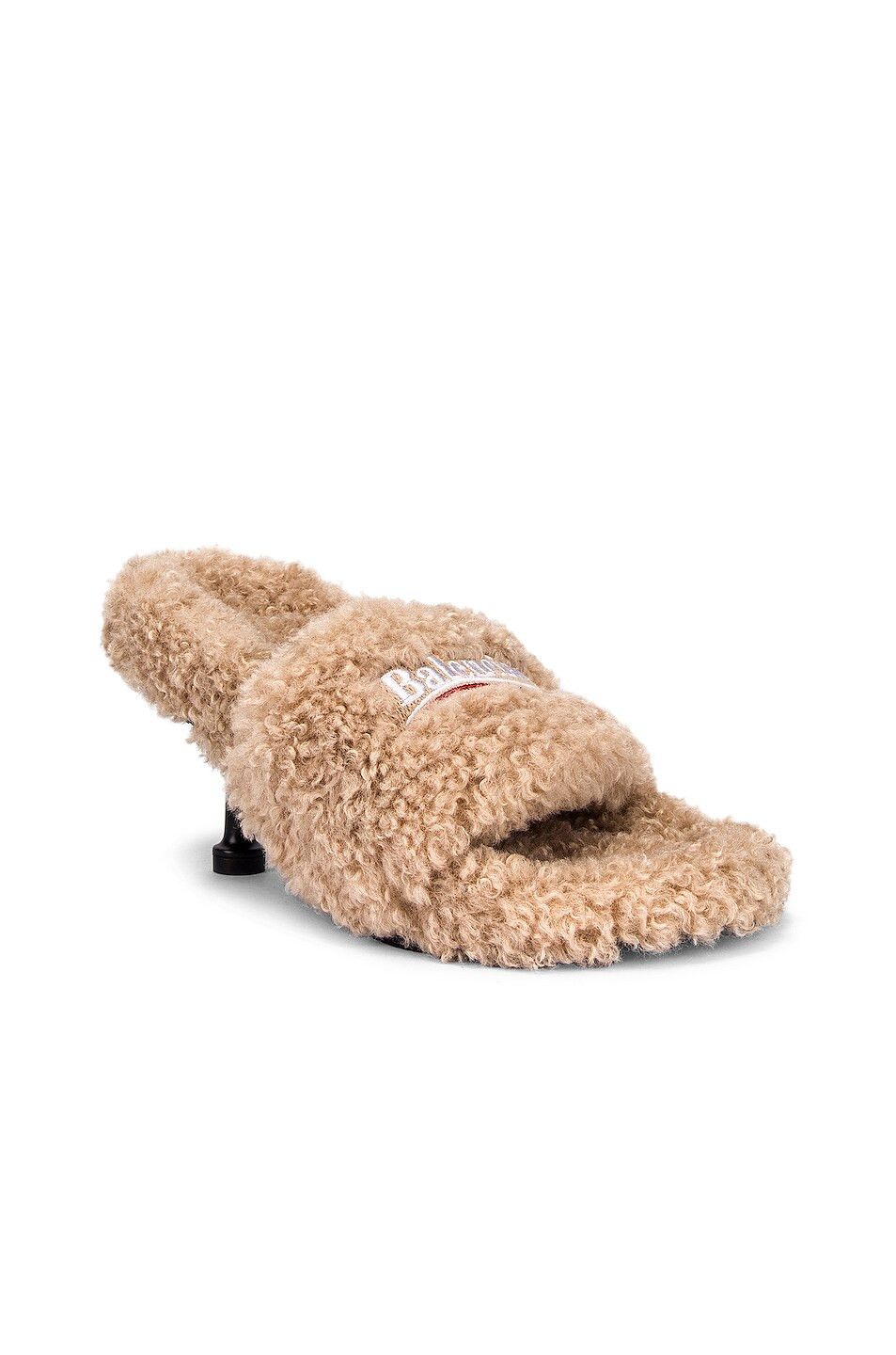 Balenciaga Furry Sandal 80 mm in beige Size US 9 / IT 39 - 2 Thumbnail