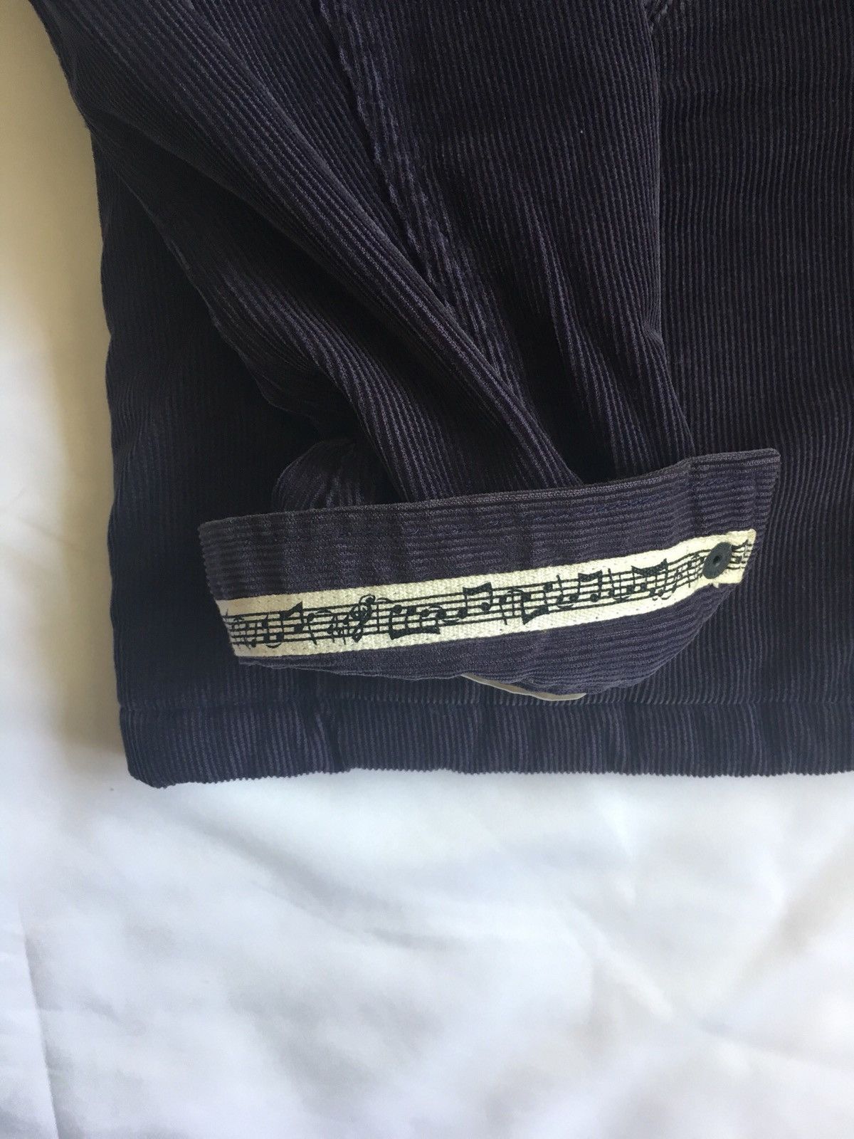 Number (N)ine Blue Corduroy Sherpa Lined Denim Jacket Size US L / EU 52-54 / 3 - 5 Thumbnail