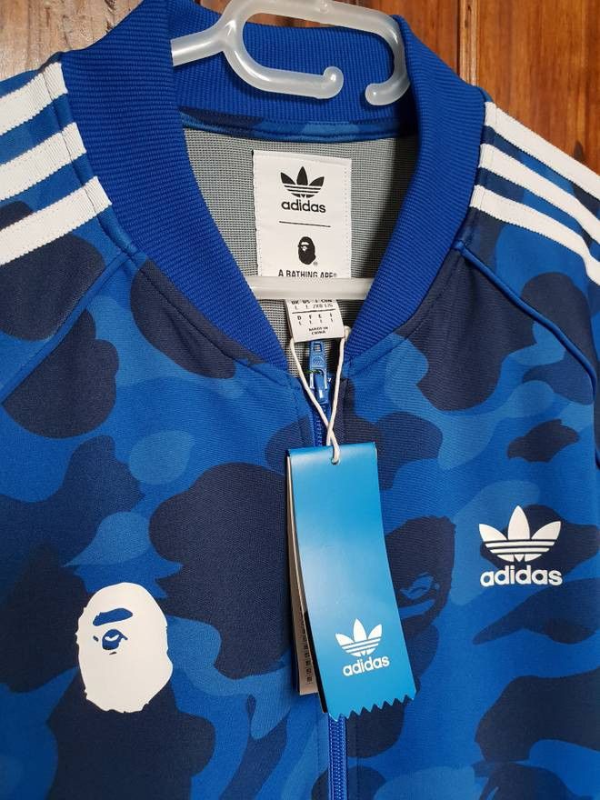 Adidas blue camo tracksuit clearance