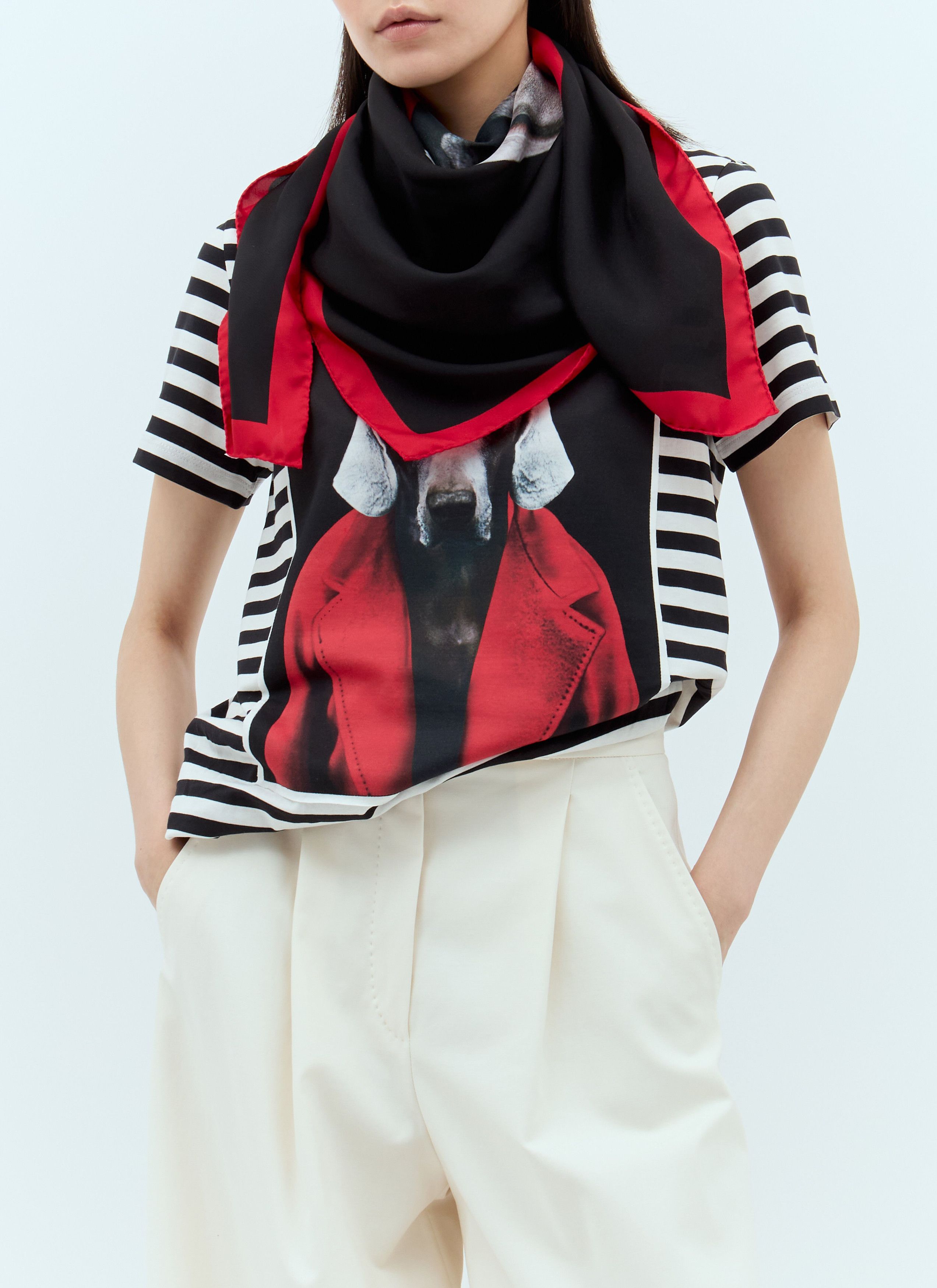 Max Mara Printed Silk Scarf Size ONE SIZE - 3 Thumbnail