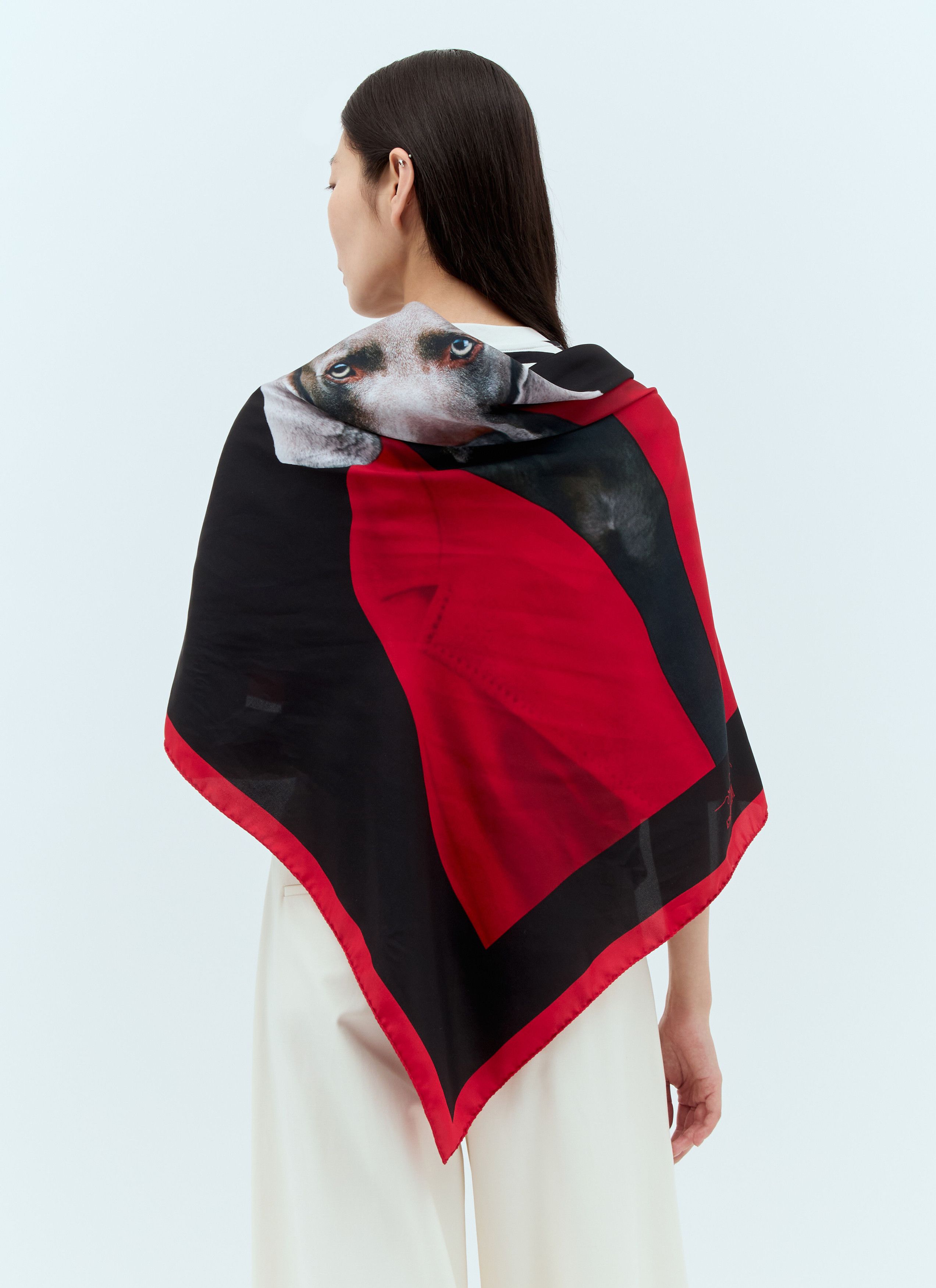 Max Mara Printed Silk Scarf Size ONE SIZE - 2 Thumbnail