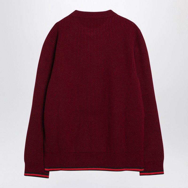 Gucci Gucci Burgundy Wool And Cashmere Jumper Size US L / EU 52-54 / 3 - 2 Thumbnail
