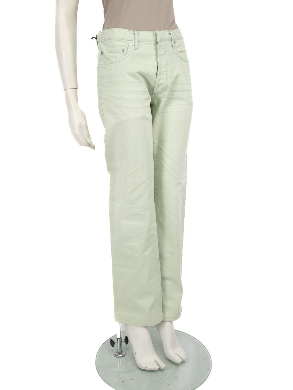 Dior Green Denim Straight-Leg Jeans Size 32" / US 10 / IT 46 - 2 Thumbnail