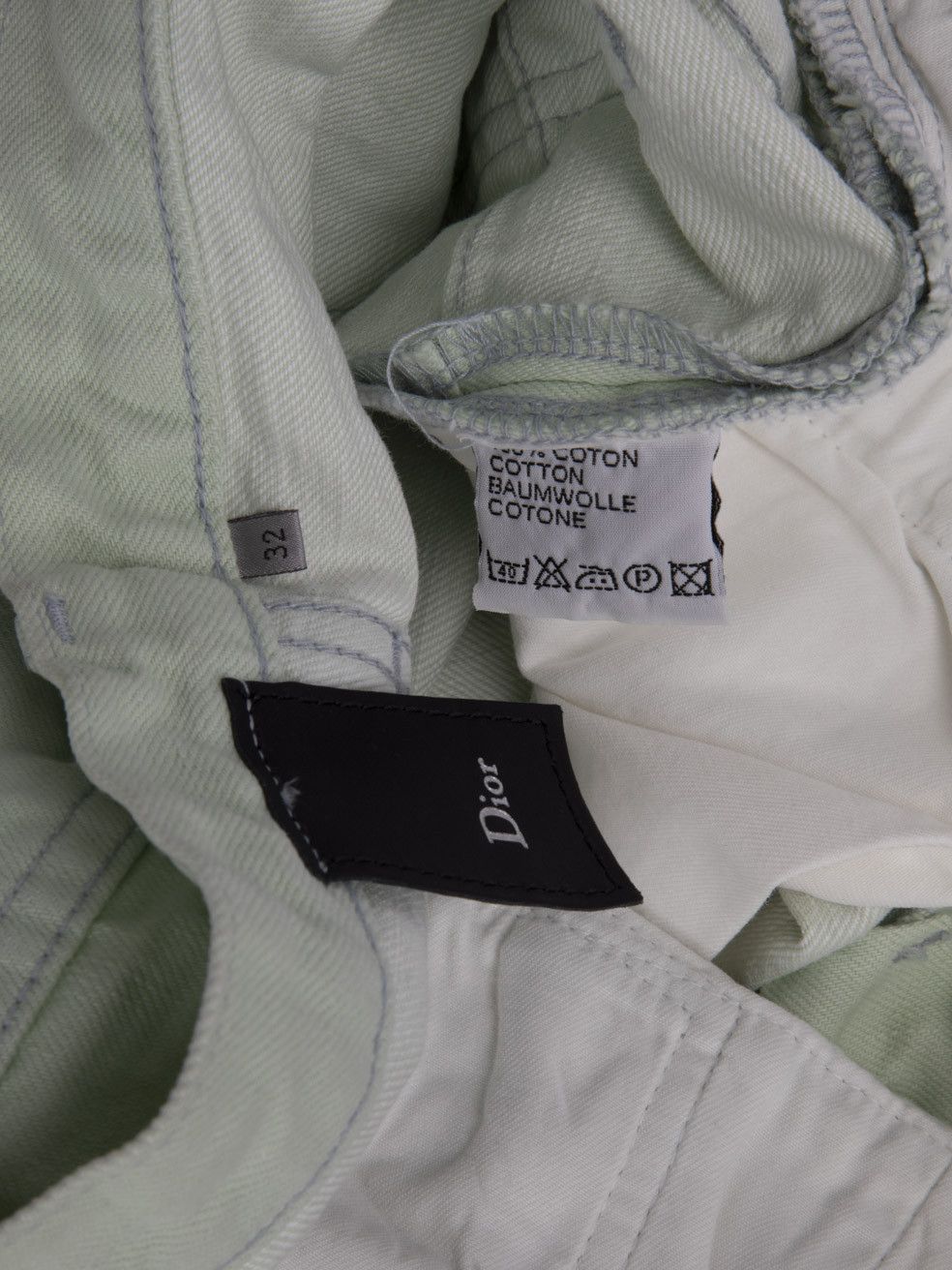 Dior Green Denim Straight-Leg Jeans Size 32" / US 10 / IT 46 - 5 Thumbnail