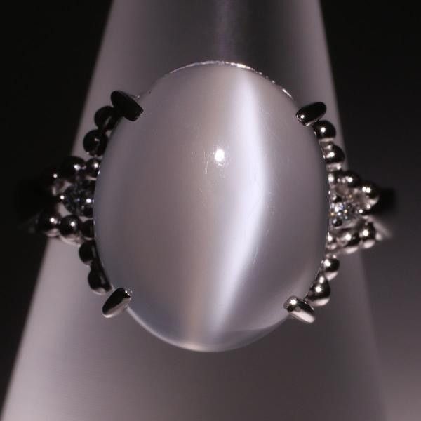 Other Other PT900 Platinum Moonstone Ring Metal Ring in Excellent Condition Size ONE SIZE - 2 Thumbnail