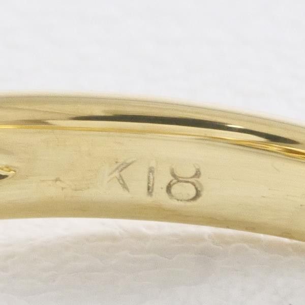 Other Other K18 Yellow Gold Ring with 10mm Pearl and Diamond Metal Ring in Excellent Condition Size ONE SIZE - 6 Thumbnail