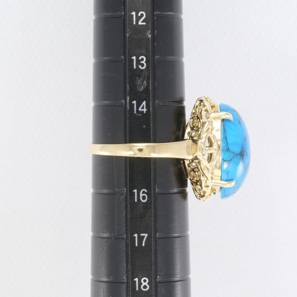 Other Other K18 Yellow Gold Turquoise Ring Size 15 Metal Ring in Excellent Condition Size ONE SIZE - 5 Thumbnail