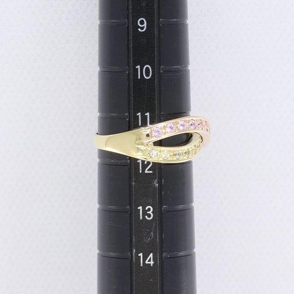 Other Other K18 Yellow Gold Pink Sapphire Ring 11.5 Metal Ring in Excellent Condition Size ONE SIZE - 5 Thumbnail