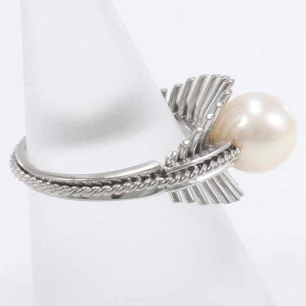 Other Other K14 White Gold Pearl Ring Size 13 Metal Ring in Excellent Condition Size ONE SIZE - 2 Thumbnail