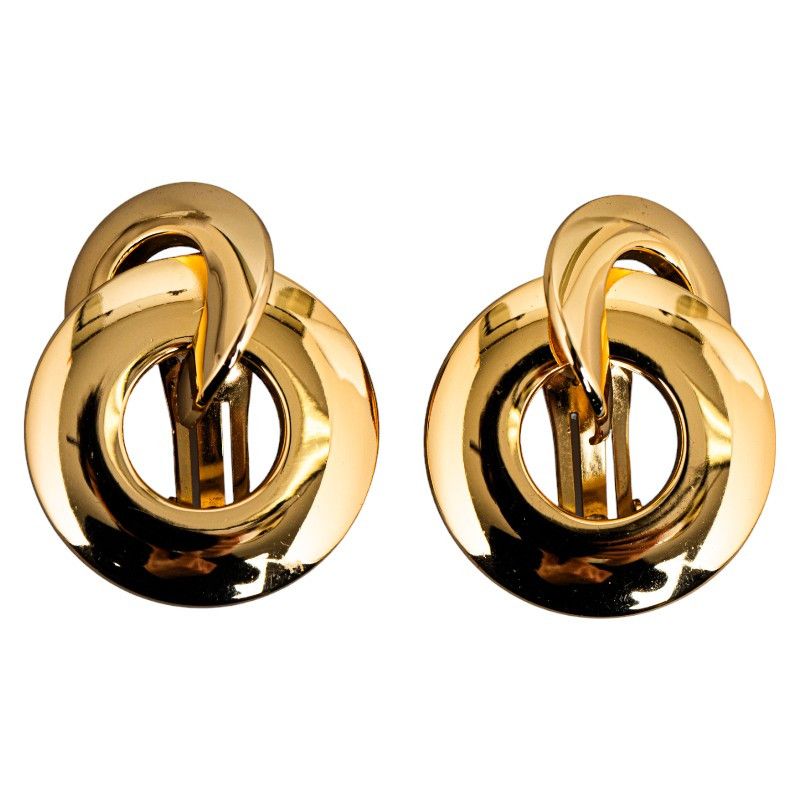 Other Other Dior Gold Plated Earrings Clip-On Metal Earrings in Very Good Condition Size ONE SIZE - 2 Thumbnail