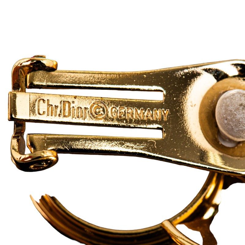 Other Other Dior Gold Plated Earrings Clip-On Metal Earrings in Very Good Condition Size ONE SIZE - 4 Thumbnail