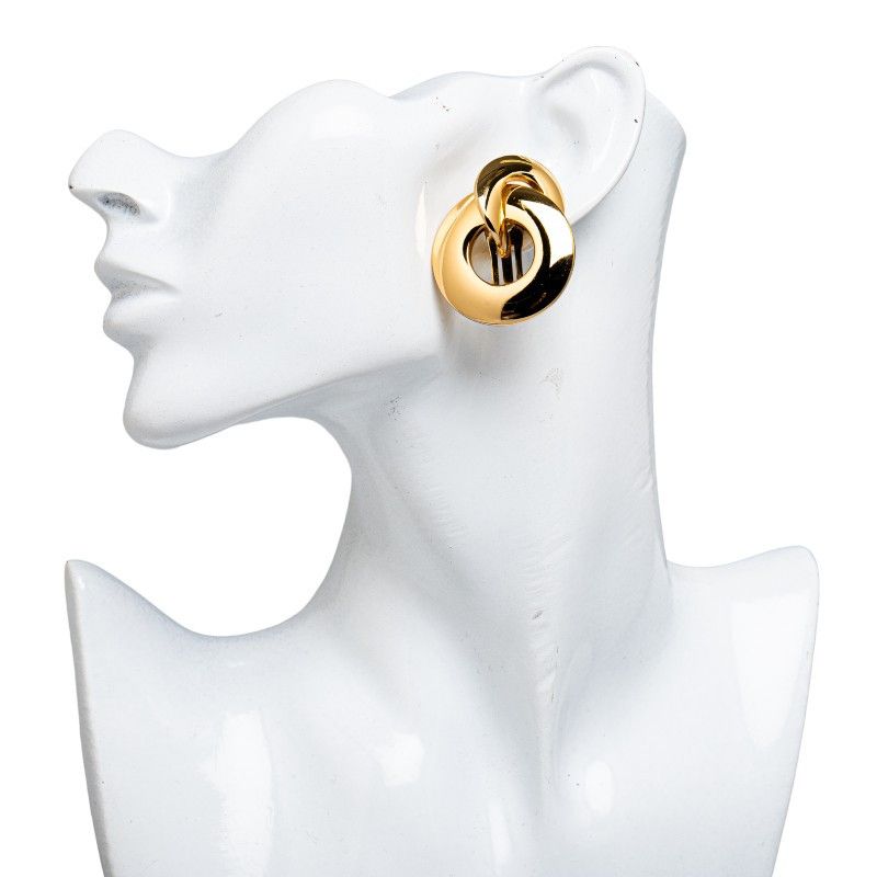 Other Other Dior Gold Plated Earrings Clip-On Metal Earrings in Very Good Condition Size ONE SIZE - 5 Thumbnail