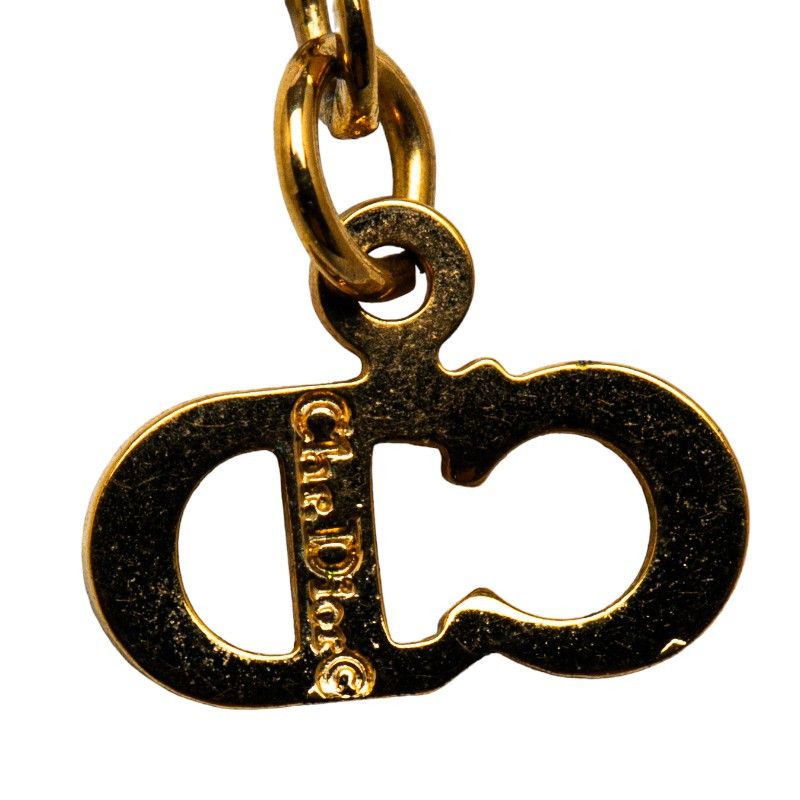 Other Other Dior CD Logo Chain Necklace Gold Plated Rhinestones Metal Necklace in Great Condition Size ONE SIZE - 6 Thumbnail