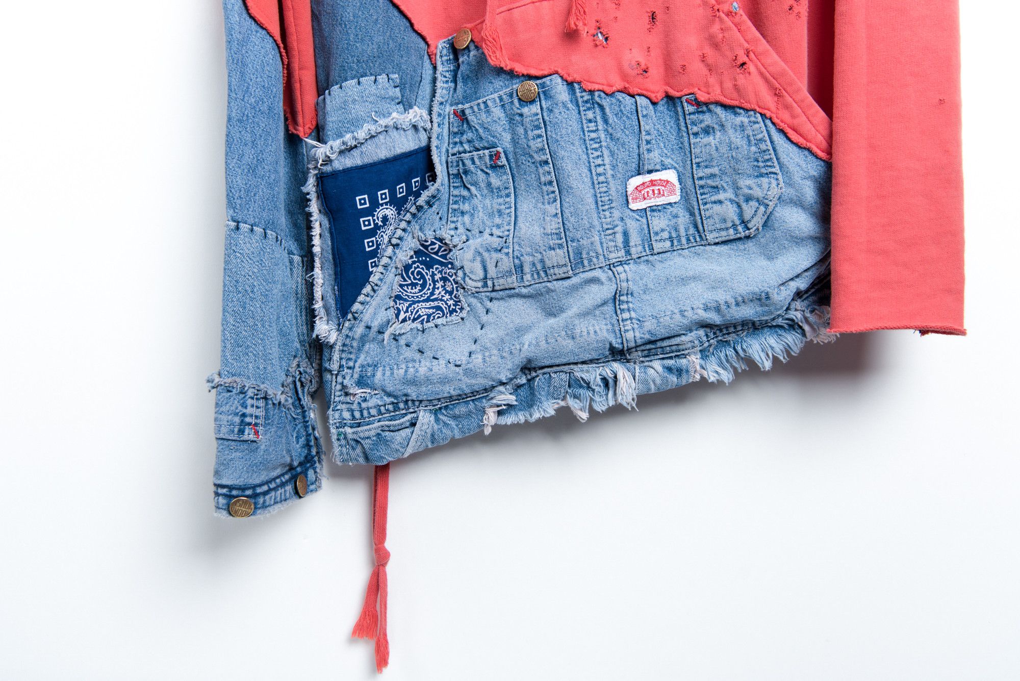 Greg Lauren GREG LAUREN 50/50 DENIM DESTROYED PATCHWORK bandana Size US S / EU 44-46 / 1 - 2 Thumbnail