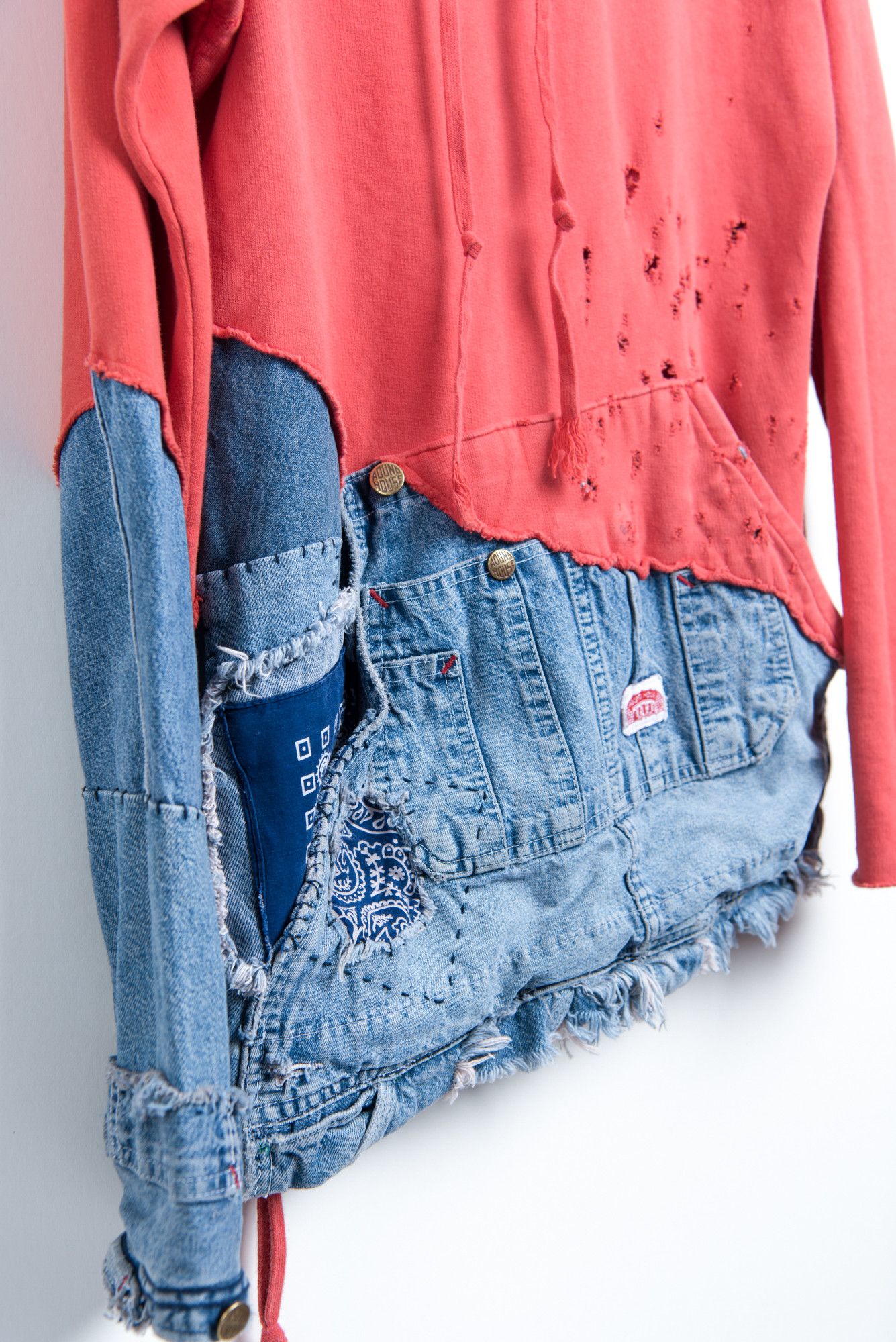 Greg Lauren GREG LAUREN 50/50 DENIM DESTROYED PATCHWORK bandana Size US S / EU 44-46 / 1 - 4 Thumbnail