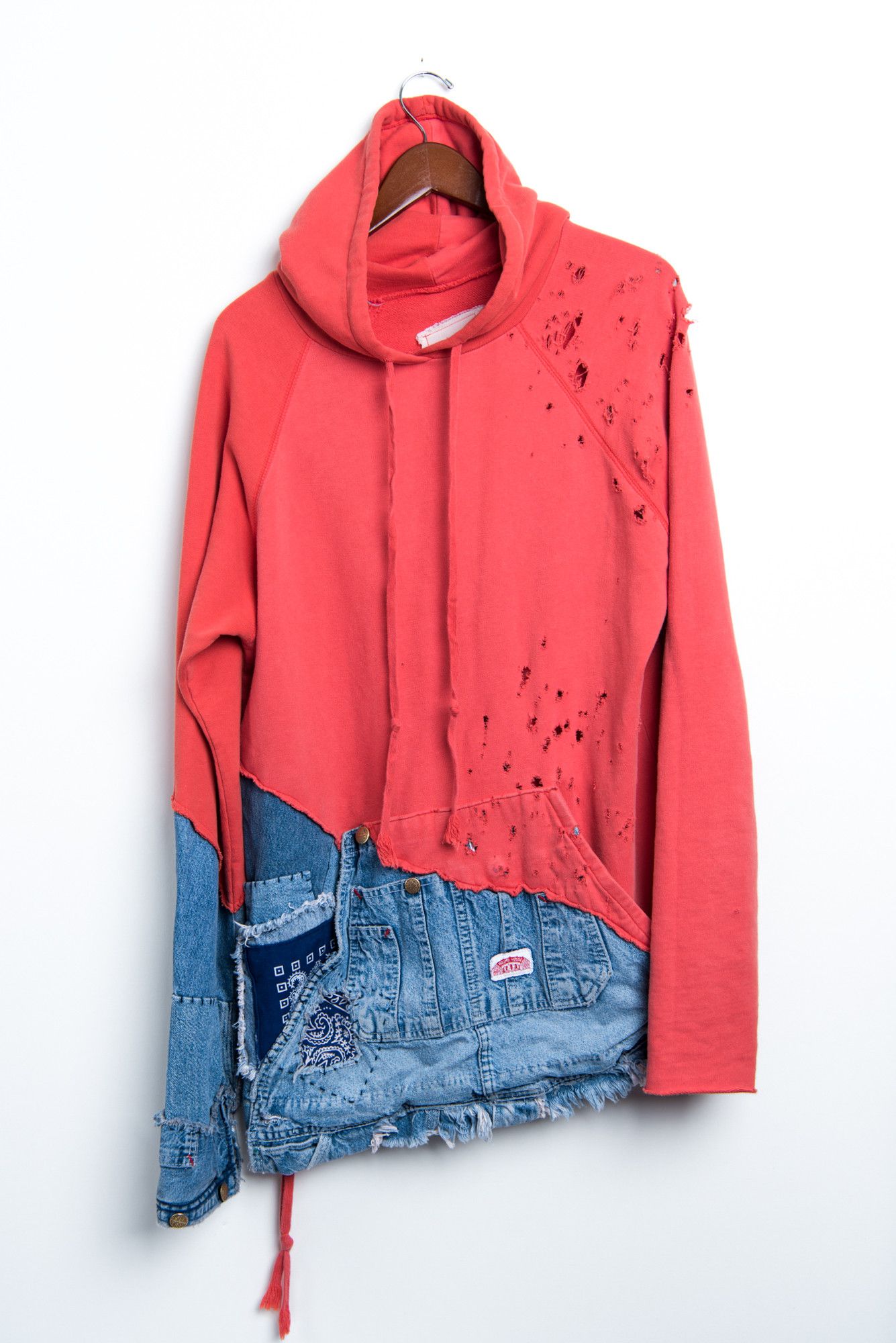 Greg Lauren GREG LAUREN 50/50 DENIM DESTROYED PATCHWORK bandana Size US S / EU 44-46 / 1 - 1 Thumbnail