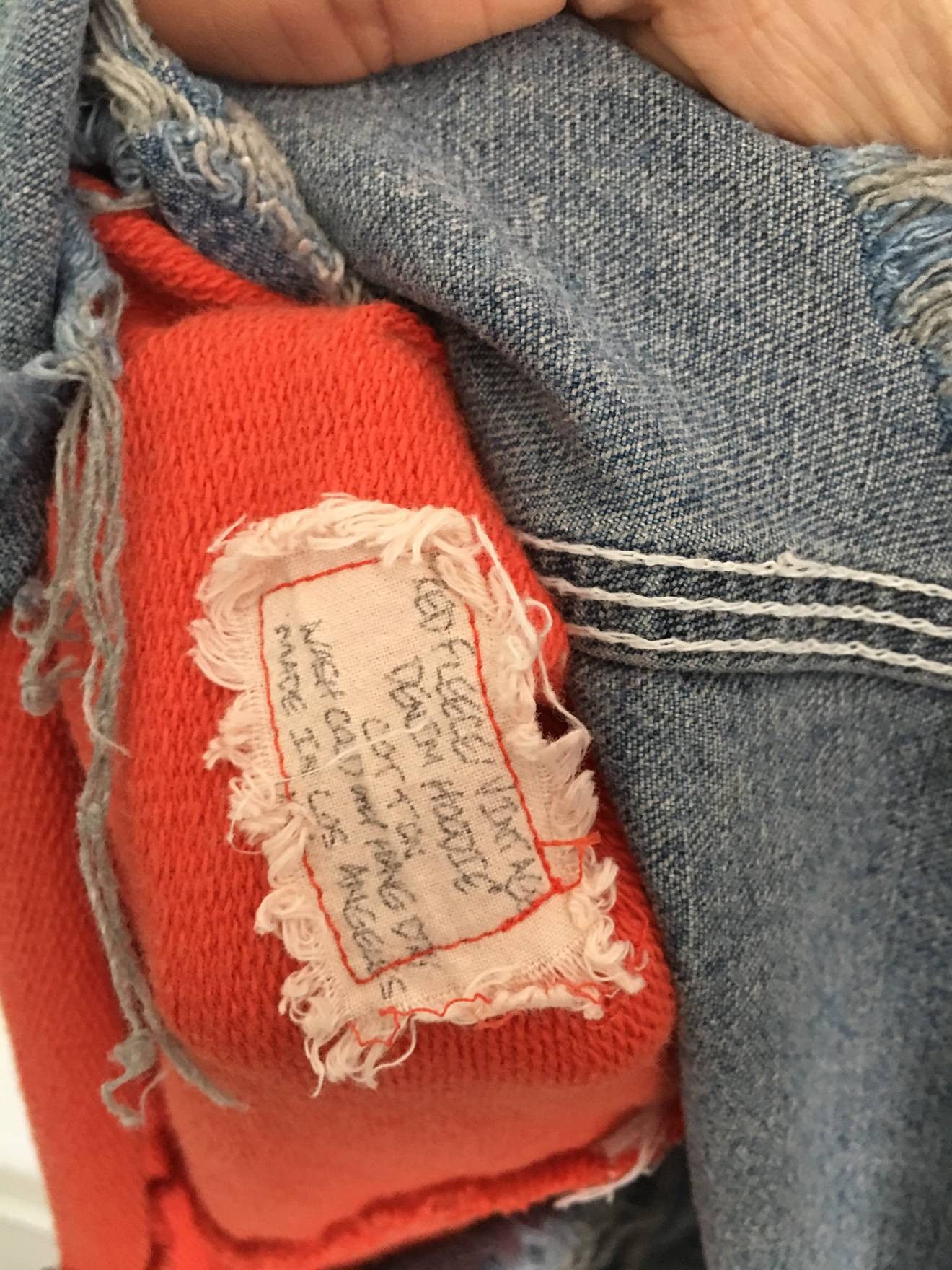 Greg Lauren GREG LAUREN 50/50 DENIM DESTROYED PATCHWORK bandana Size US S / EU 44-46 / 1 - 23 Thumbnail