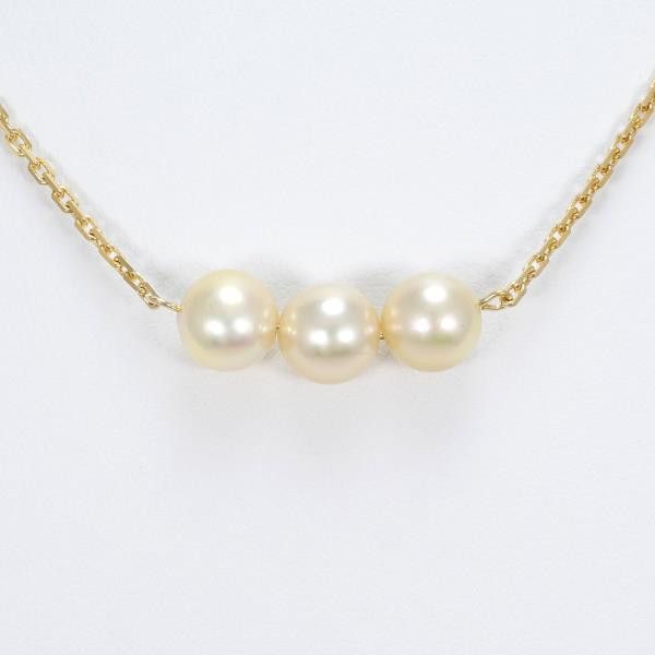 Other Other K18 Yellow Gold Pearl Necklace Natural Material Necklace in Pristine Condition Size ONE SIZE - 4 Thumbnail