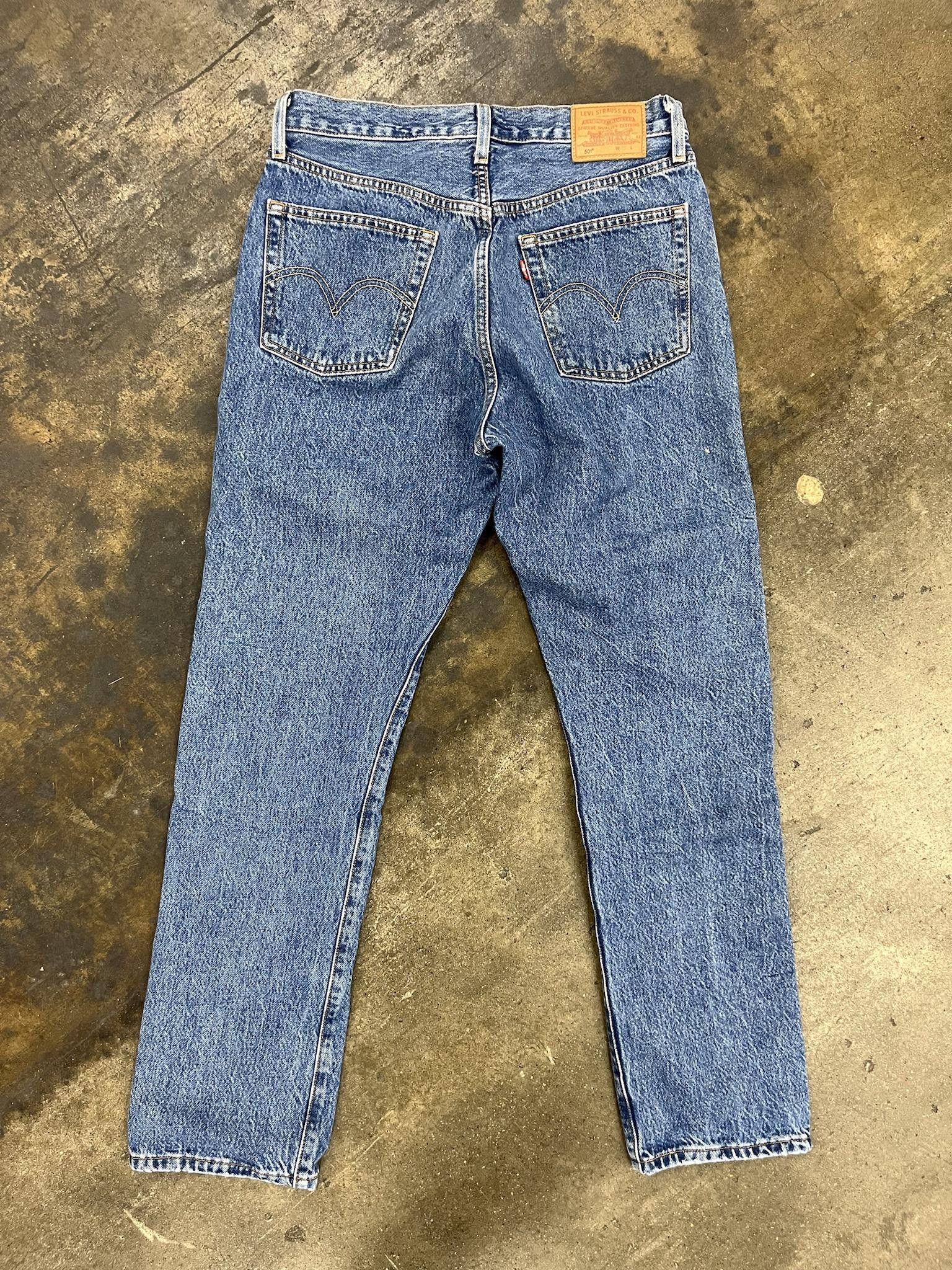 Jean × Vintage Levis LVC 501 Fake Knee Patches Size US 28 / EU 44 - 3 Thumbnail