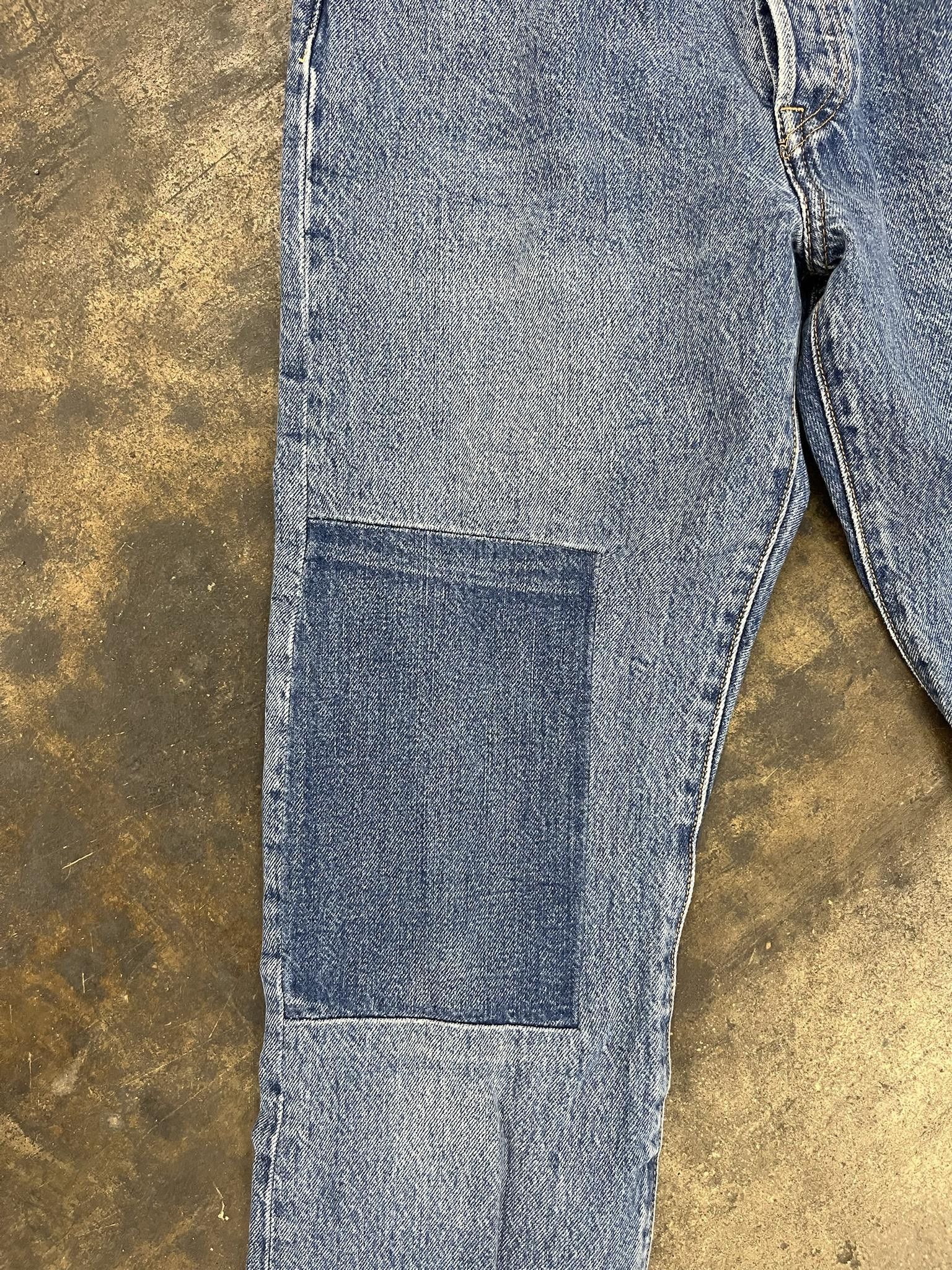 Jean × Vintage Levis LVC 501 Fake Knee Patches Size US 28 / EU 44 - 2 Thumbnail