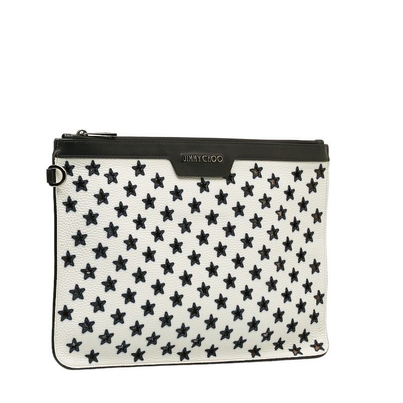 Jimmy Choo Jimmy Choo Jimmy Choo Leather Star Punching Clutch Bag Leather Clutch Bag in Very Good Condition Size ONE SIZE - 2 Thumbnail