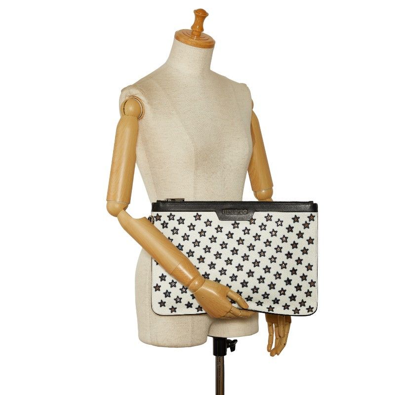 Jimmy Choo Jimmy Choo Jimmy Choo Leather Star Punching Clutch Bag Leather Clutch Bag in Very Good Condition Size ONE SIZE - 9 Thumbnail
