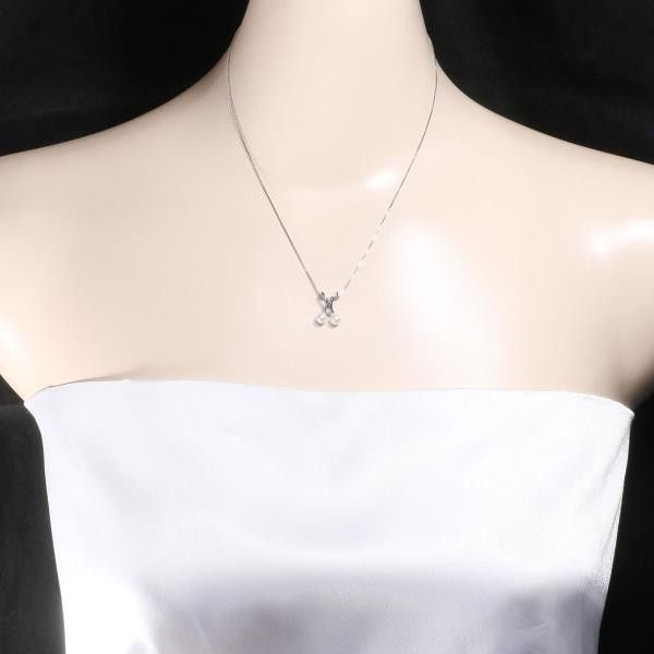 Other Other K18 White Gold Pearl Necklace with Diamond Metal Necklace in Excellent Condition Size ONE SIZE - 3 Thumbnail