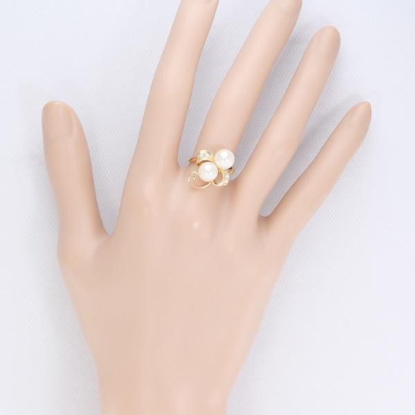 Other Other K18 Yellow Gold Pearl Ring 9号 Metal Ring in Excellent Condition Size ONE SIZE - 3 Thumbnail