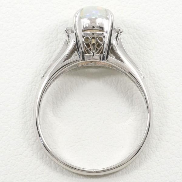 Other Other PT900 Platinum Opal Diamond Ring Metal Ring in Excellent Condition Size ONE SIZE - 2 Thumbnail
