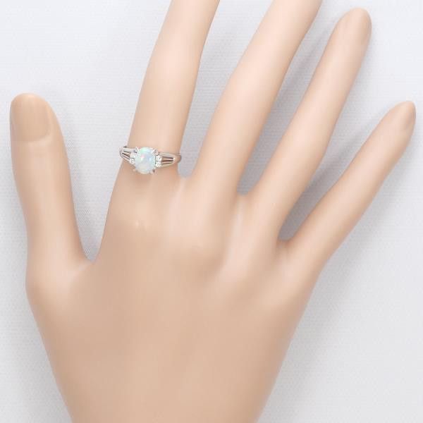 Other Other PT900 Platinum Opal Diamond Ring Metal Ring in Excellent Condition Size ONE SIZE - 3 Thumbnail
