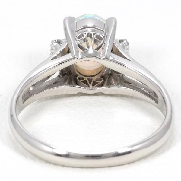 Other Other PT900 Platinum Opal Diamond Ring Metal Ring in Excellent Condition Size ONE SIZE - 4 Thumbnail
