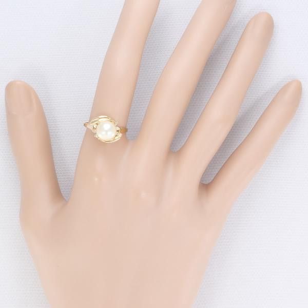 Other Other K18 Yellow Gold Pearl Ring 11.5 Metal Ring in Excellent Condition Size ONE SIZE - 3 Thumbnail