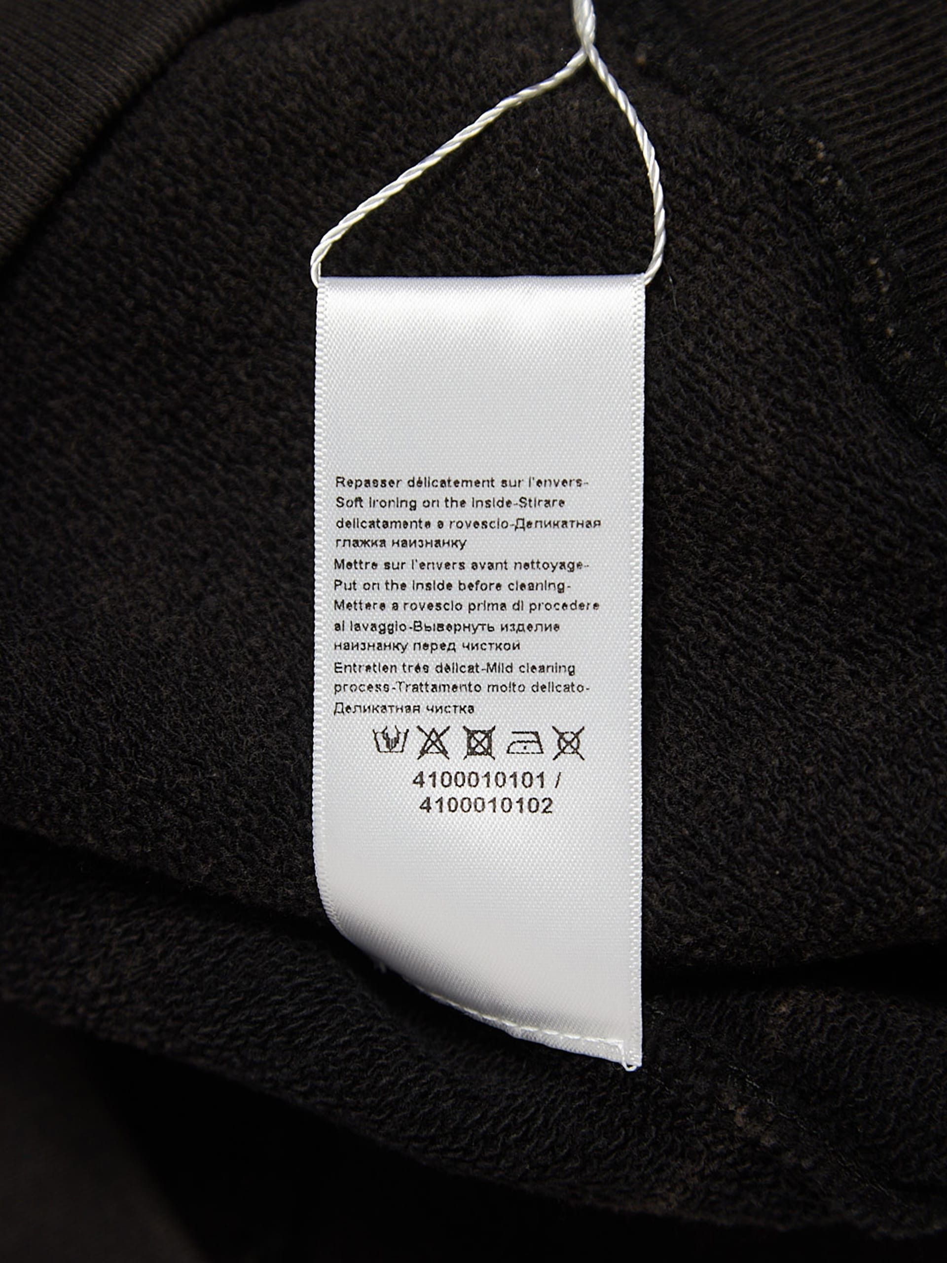 Lanvin Black Painted Washed Cotton Hoodie Size US L / EU 52-54 / 3 - 5 Thumbnail