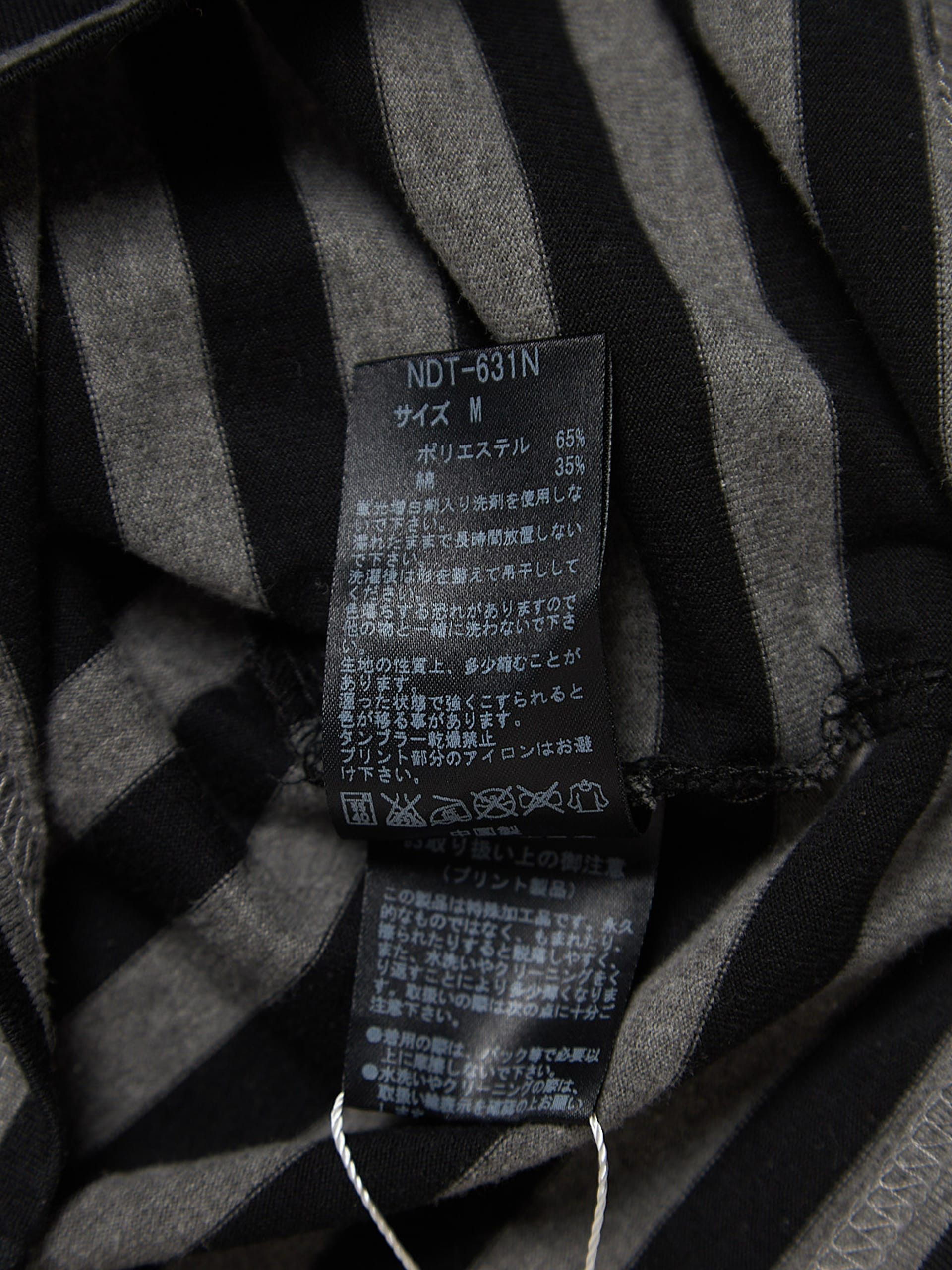 Number (N)ine Black Gray Striped Polyester Longsleeve Size US M / EU 48-50 / 2 - 5 Thumbnail