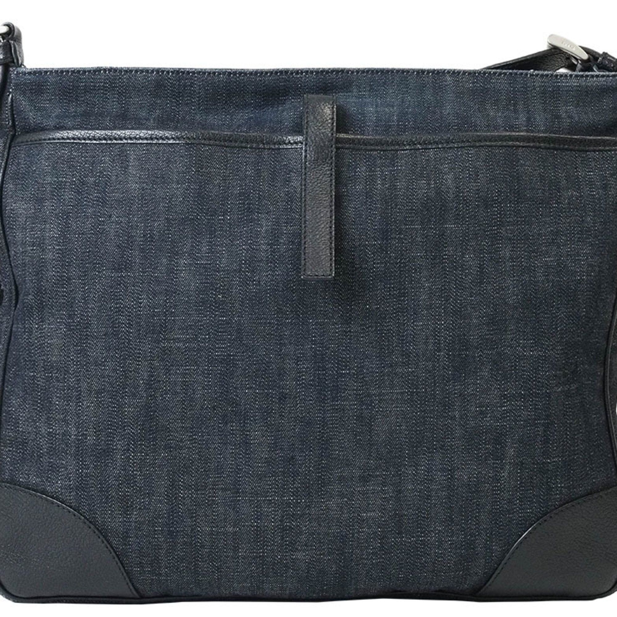 Prada Prada Denim Shoulder Bag Navy VA0182 Men's Cotton Crossbody Storage PRADA Size ONE SIZE - 3 Thumbnail