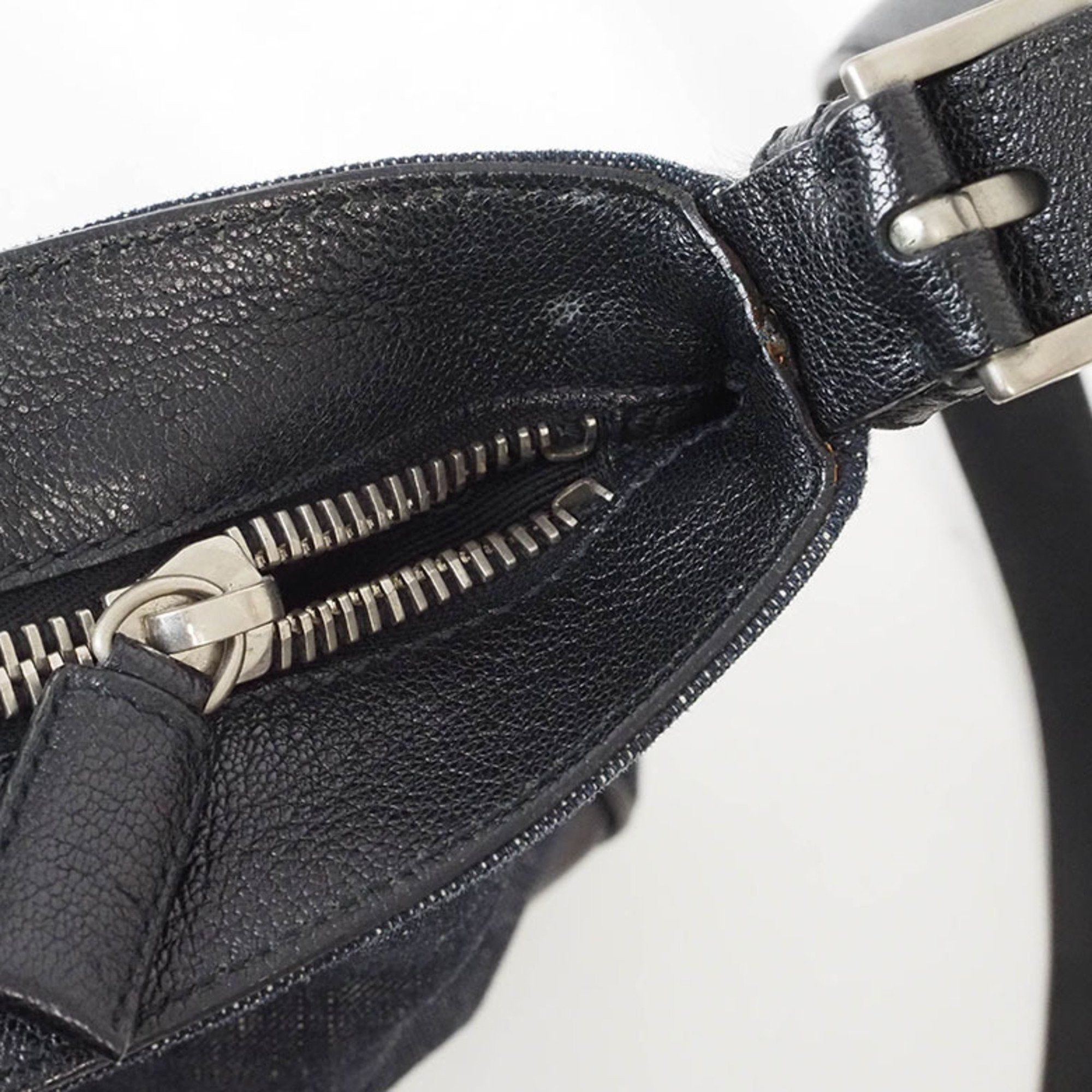 Prada Prada Denim Shoulder Bag Navy VA0182 Men's Cotton Crossbody Storage PRADA Size ONE SIZE - 8 Thumbnail
