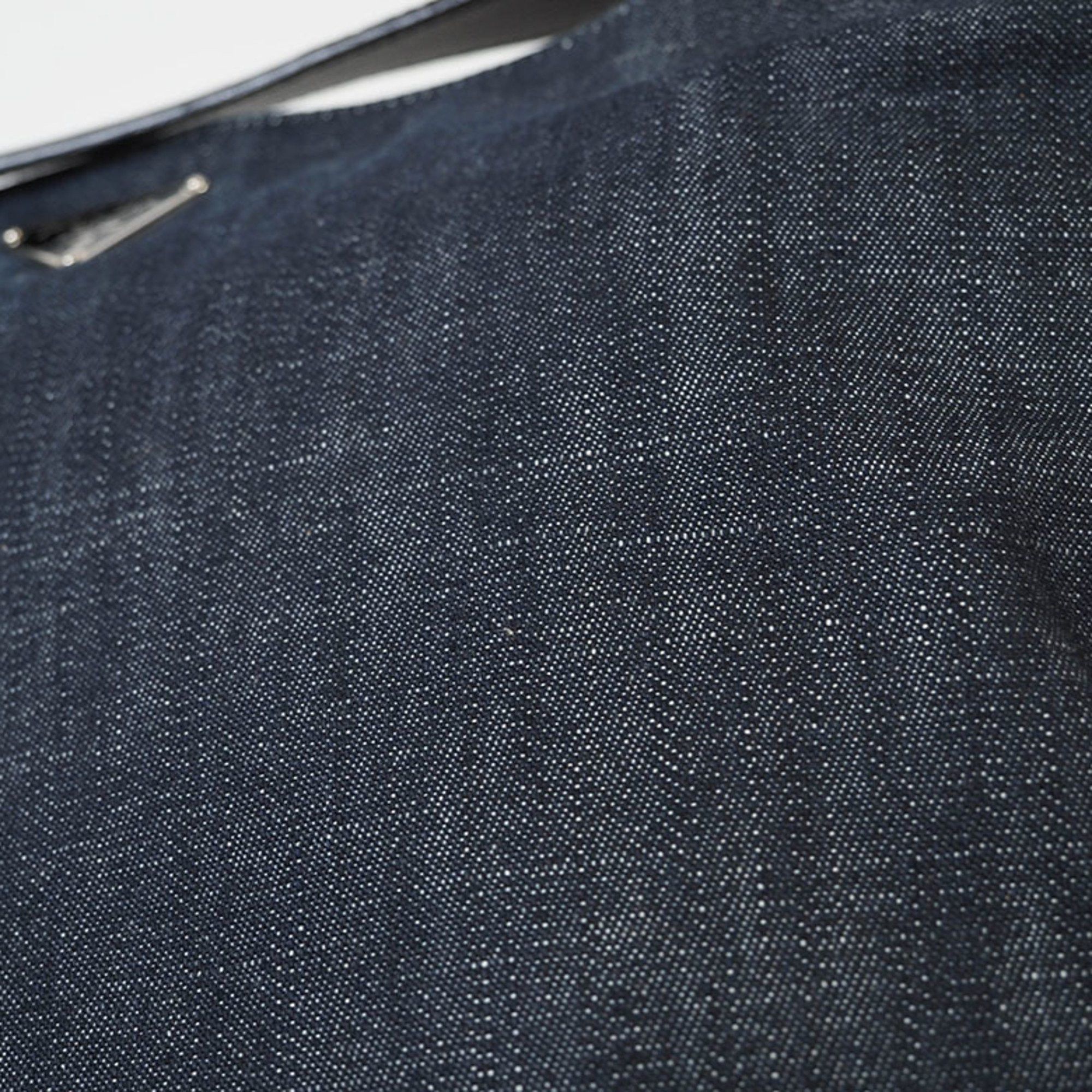 Prada Prada Denim Shoulder Bag Navy VA0182 Men's Cotton Crossbody Storage PRADA Size ONE SIZE - 6 Thumbnail