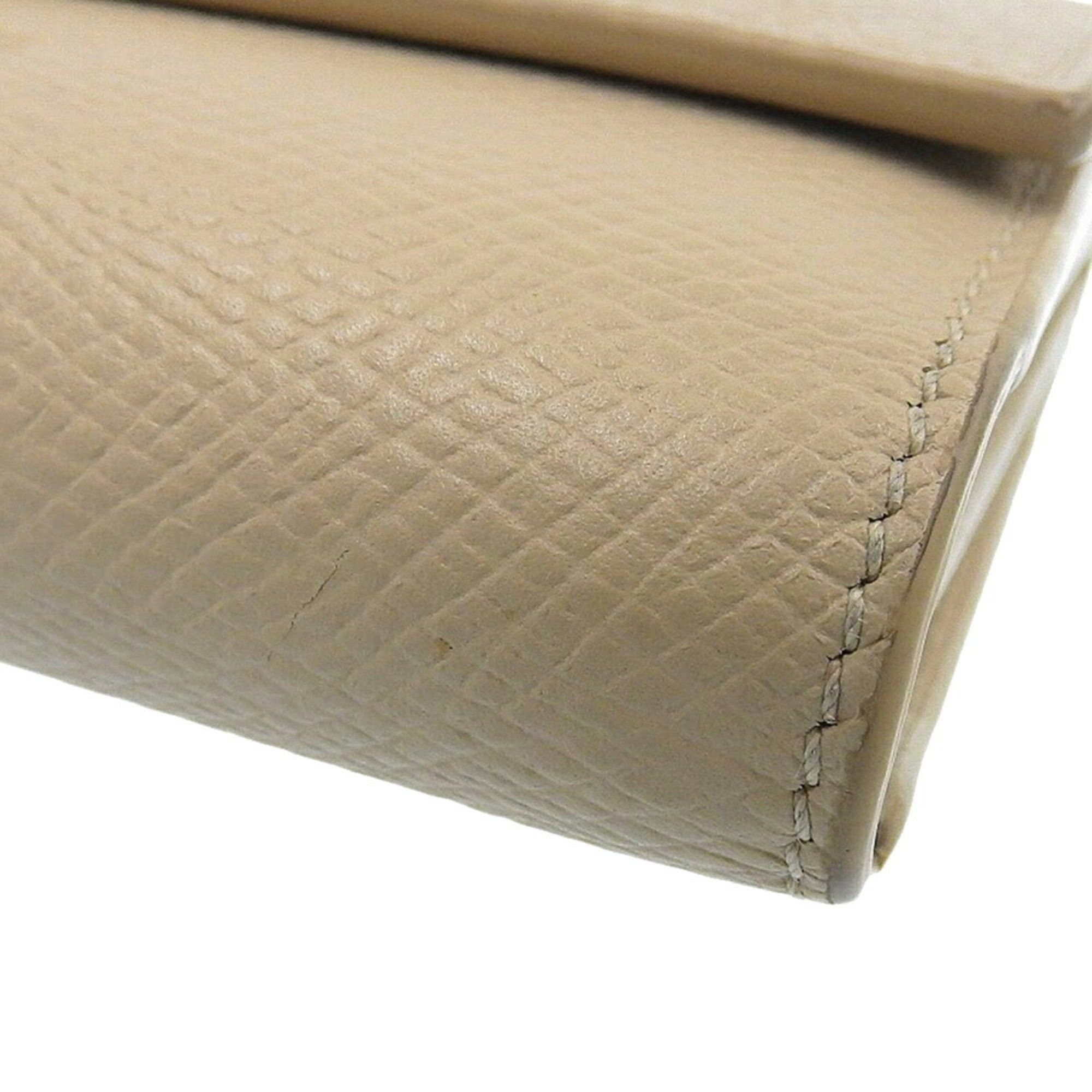 Celine CELINE Trifold Wallet 10B573BEL wallet Leather Beige Size ONE SIZE - 5 Thumbnail