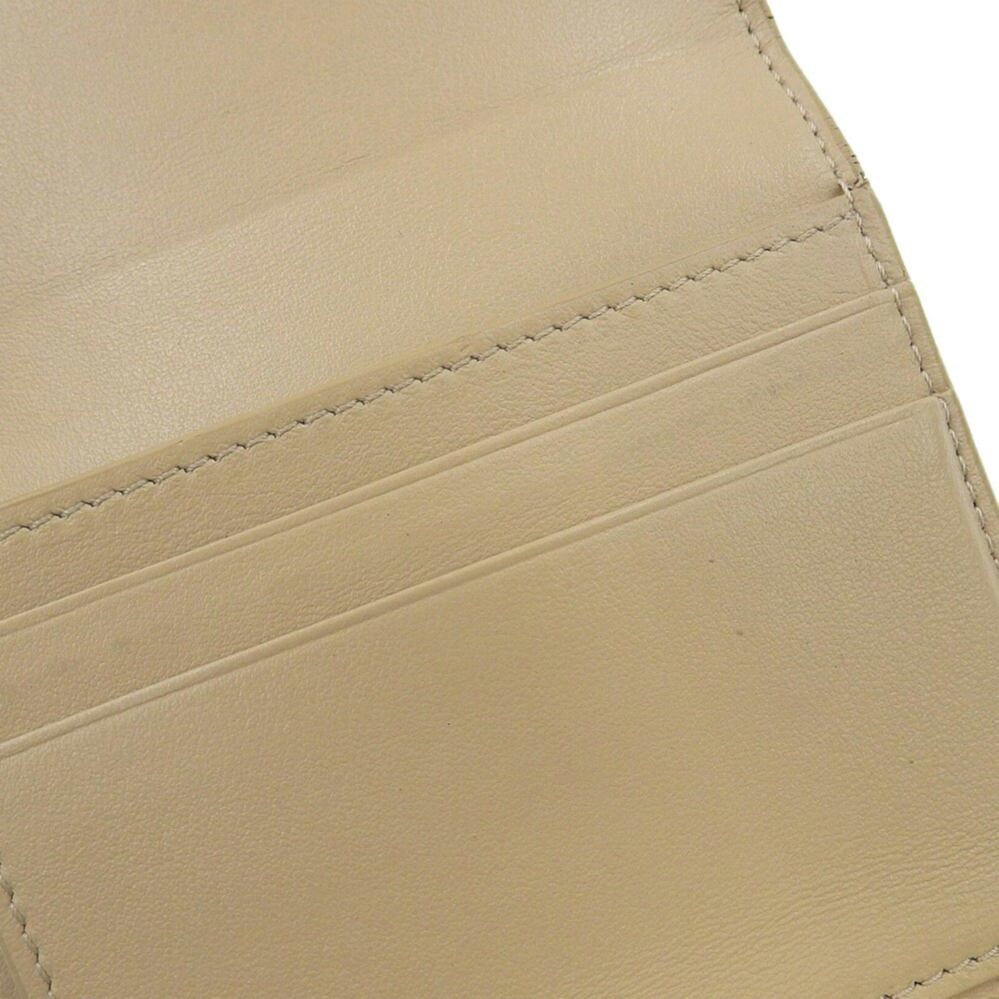 Celine CELINE Trifold Wallet 10B573BEL wallet Leather Beige Size ONE SIZE - 9 Thumbnail