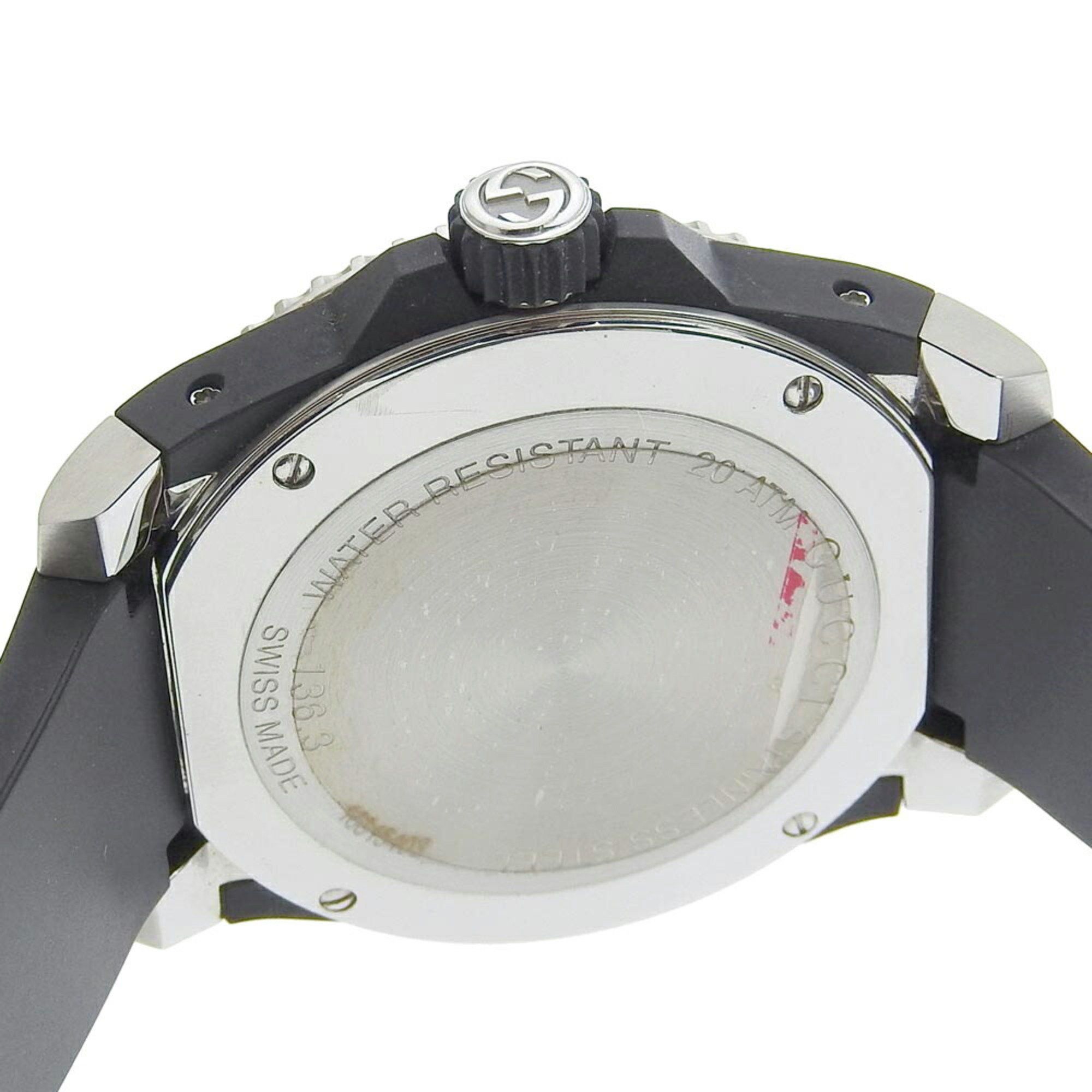 Gucci Gucci Dive 136 3 Black Dial Stainless Steel Rubber Quartz Battery Men's 40mm Wristwatch Tiger Animal Size ONE SIZE - 4 Thumbnail