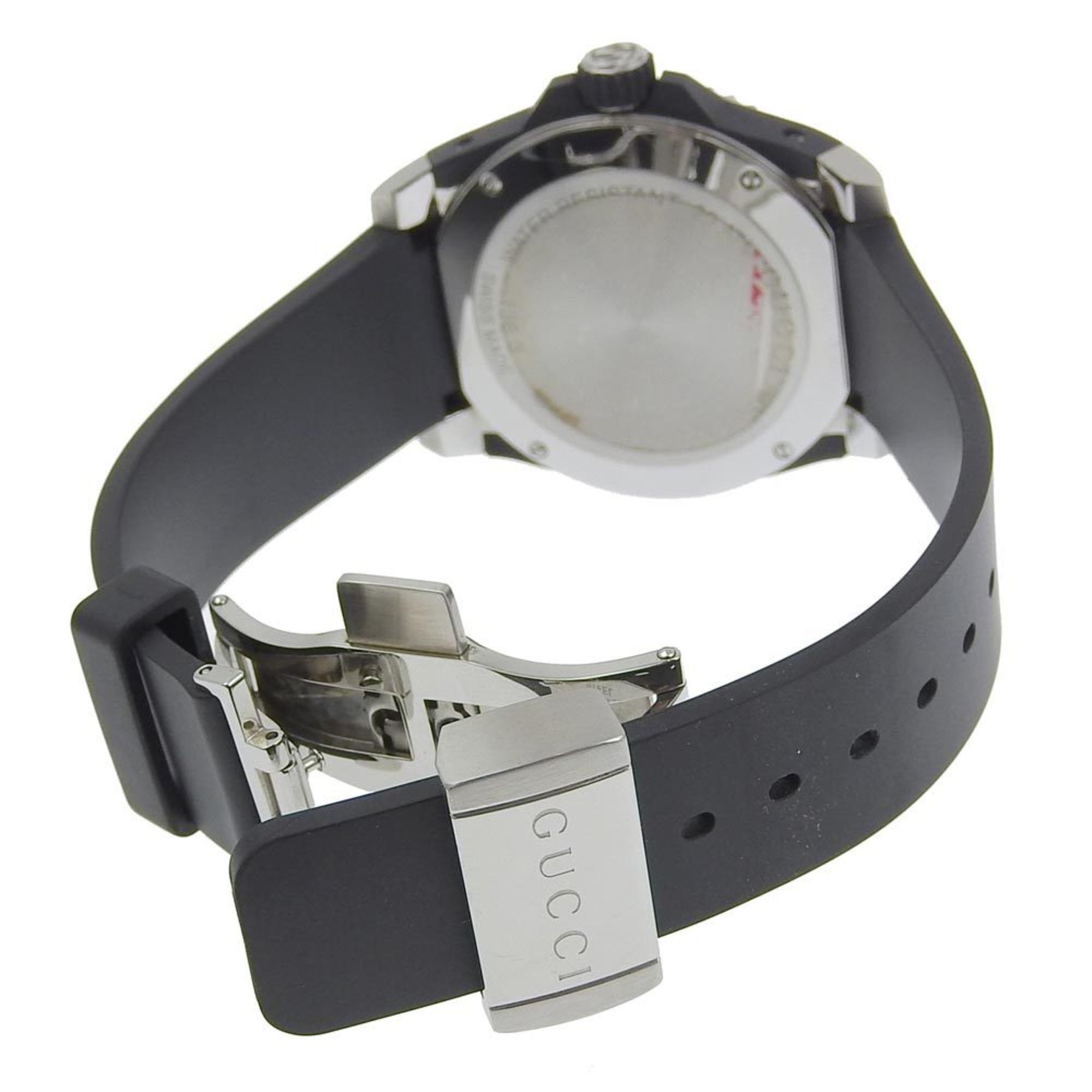 Gucci Gucci Dive 136 3 Black Dial Stainless Steel Rubber Quartz Battery Men's 40mm Wristwatch Tiger Animal Size ONE SIZE - 3 Thumbnail