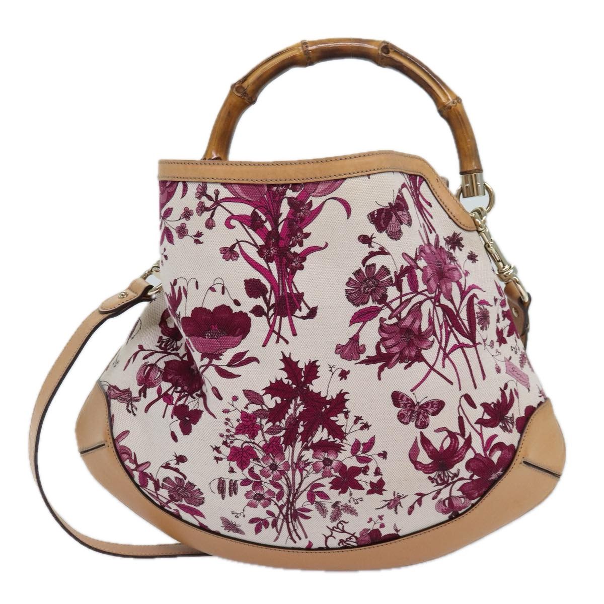 Gucci Pink Canvas Handbag (Pre-Owned) Size ONE SIZE - 2 Thumbnail