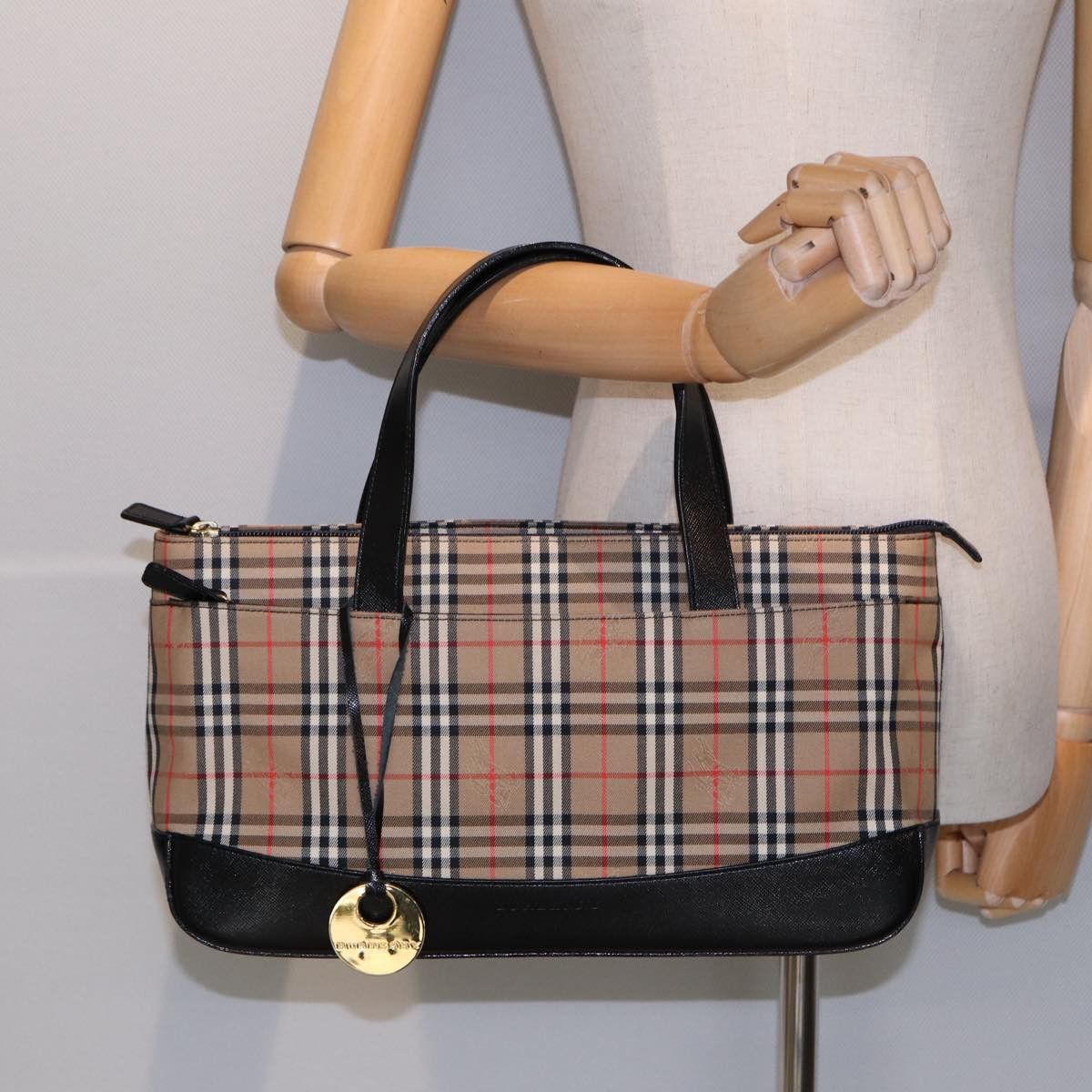 Burberry Nova Check Beige Canvas Handbag (Pre-Owned) Size ONE SIZE - 8 Thumbnail