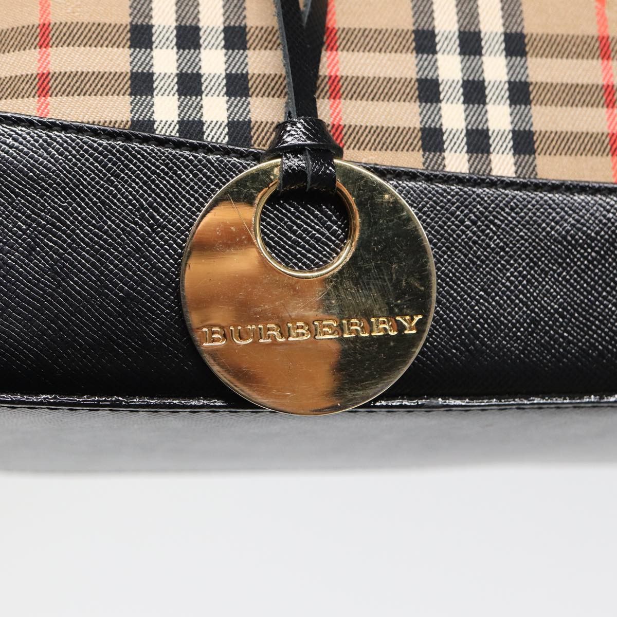 Burberry Nova Check Beige Canvas Handbag (Pre-Owned) Size ONE SIZE - 9 Thumbnail