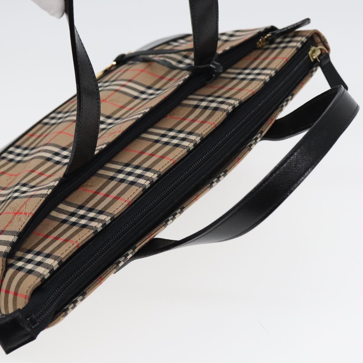 Burberry Nova Check Beige Canvas Handbag (Pre-Owned) Size ONE SIZE - 4 Thumbnail